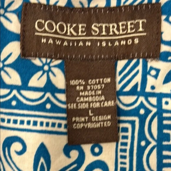 NWOT!! Casual Blue and Gray Button Down Shirts with Paisley Patterns - Picture 5 of 8